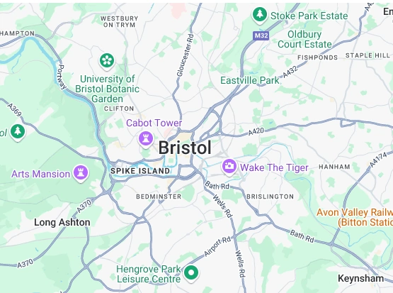 Bristol map - Personal injury and will solicitors